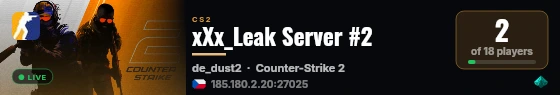 xXx_Leak Server #2 live status badge