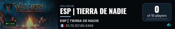 ESP | TIERRA DE NADIE live status badge