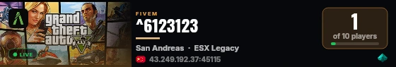 ^6123123 live status badge