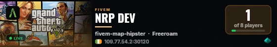 NRP DEV live status badge