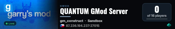 QUANTUM GMod Server live status badge