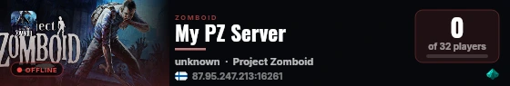 My PZ Server live status badge