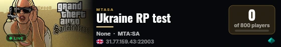 Ukraine RP test live status badge
