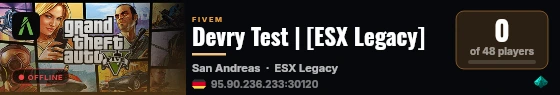 Devry Test | [ESX Legacy] live status badge