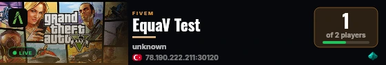 EquaV Test live status badge