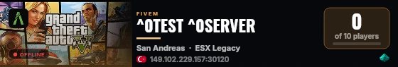 ^0TEST ^0SERVER live status badge
