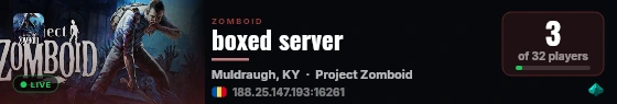 boxed server live status badge