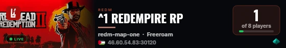 ^1 REDEMPIRE RP live status badge