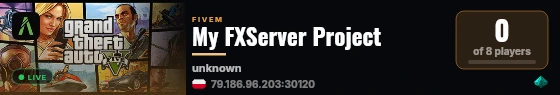 My FXServer Project live status badge