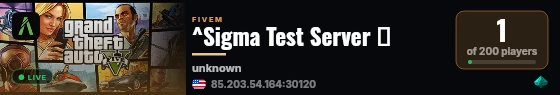 ^Sigma Test Server ☆ live status badge