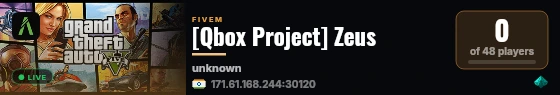 [Qbox Project] Zeus live status badge