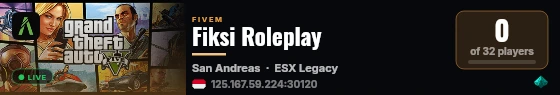 Fiksi Roleplay live status badge