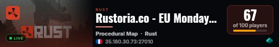 Rustoria.co - EU Mondays | JUST WIPED 24.08 live status badge