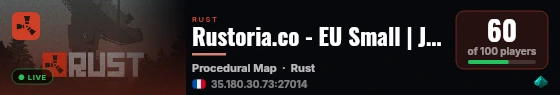 Rustoria.co - EU Small | JUST WIPED 24.08 live status badge