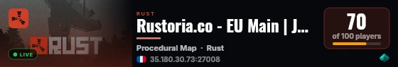 Rustoria.co - EU Main | JUST WIPED 24.08 live status badge