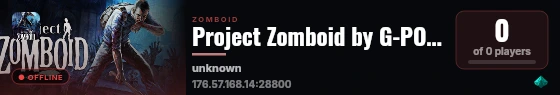 Project Zomboid by G-PORTAL.com live status badge