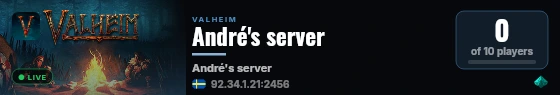 André's server live status badge