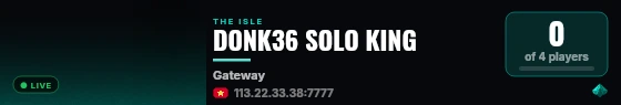 DONK36 SOLO KING live status badge