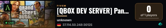 [QBOX DEV SERVER] Panda NET live status badge