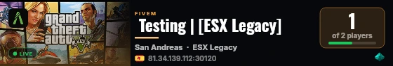  Testing | [ESX Legacy] live status badge