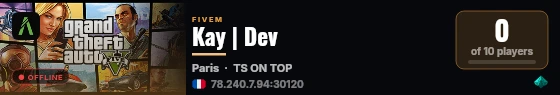Kay | Dev  live status badge