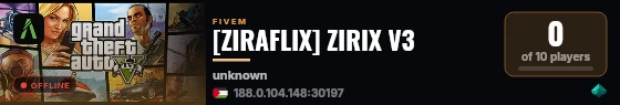 [ZIRAFLIX] ZIRIX V3 live status badge