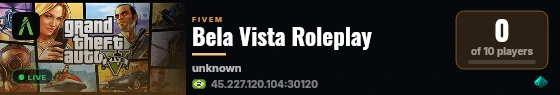 Bela Vista Roleplay live status badge