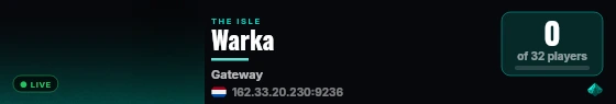 Warka live status badge