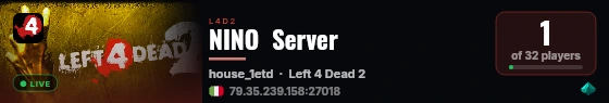 NINO  Server live status badge