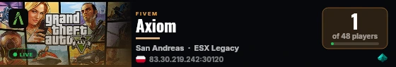 Axiom live status badge