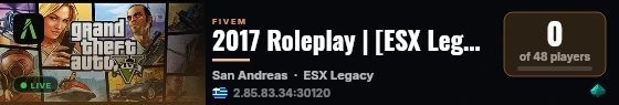 2017 Roleplay | [ESX Legacy] live status badge