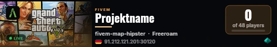 Projektname live status badge