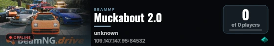 Muckabout 2.0 live status badge