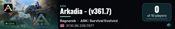 Arkadia - (v361.7) live status badge