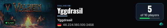 Yggdrasil live status badge