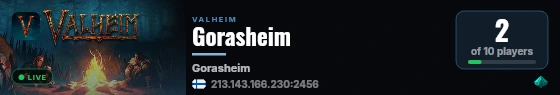 Gorasheim live status badge