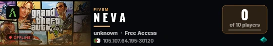 N E V A live status badge
