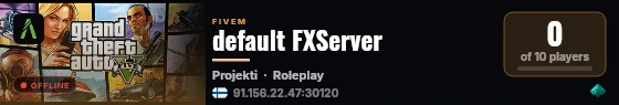 default FXServer live status badge