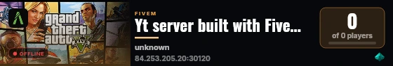 Yt server built with FiveM Basic Server! live status badge