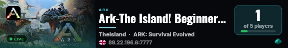 Ark-The Island! Beginners+QOL mods - (v358.24) live status badge