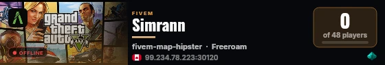 Simrann live status badge