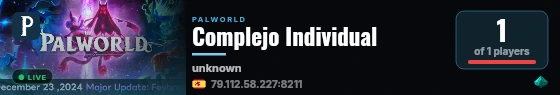Complejo Individual live status badge
