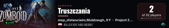 Truszczania live status badge