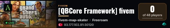 [QBCore Framework] fivem live status badge