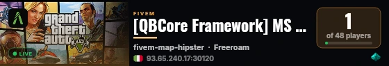 [QBCore Framework] MS Modding live status badge