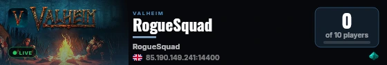 RogueSquad live status badge
