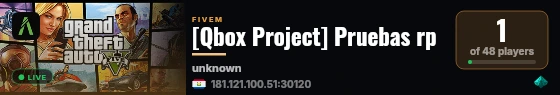 [Qbox Project] Pruebas rp live status badge