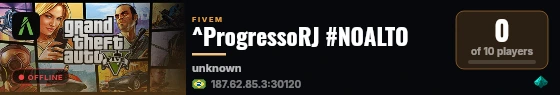 ^ProgressoRJ #NOALTO live status badge