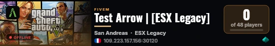 Test Arrow | [ESX Legacy] live status badge