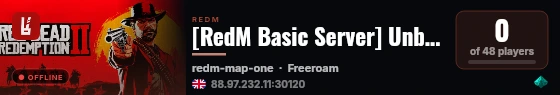 [RedM Basic Server] Unbroken Dreams RP live status badge